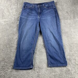 Lee Jeans Capris Womens 10 Medium  32x19 Blue‎ Stretch